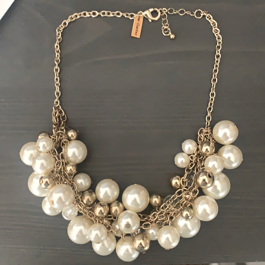 The Limited Gold And Pearl Statement Necklace 18$